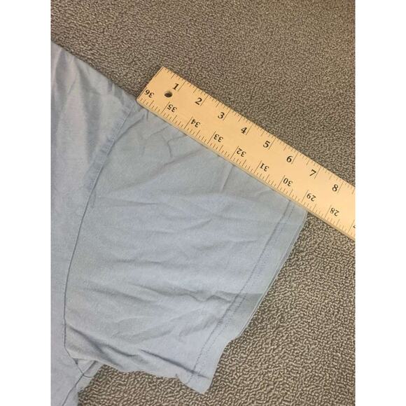 Vintage 90s Disney Store T Shirt Men M Blue Mickey Mouse Graphic Pocket Crewneck - Picture 9 of 10